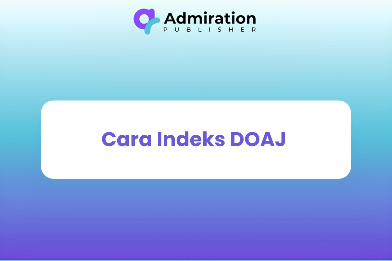 Cara Indeks DOAJ