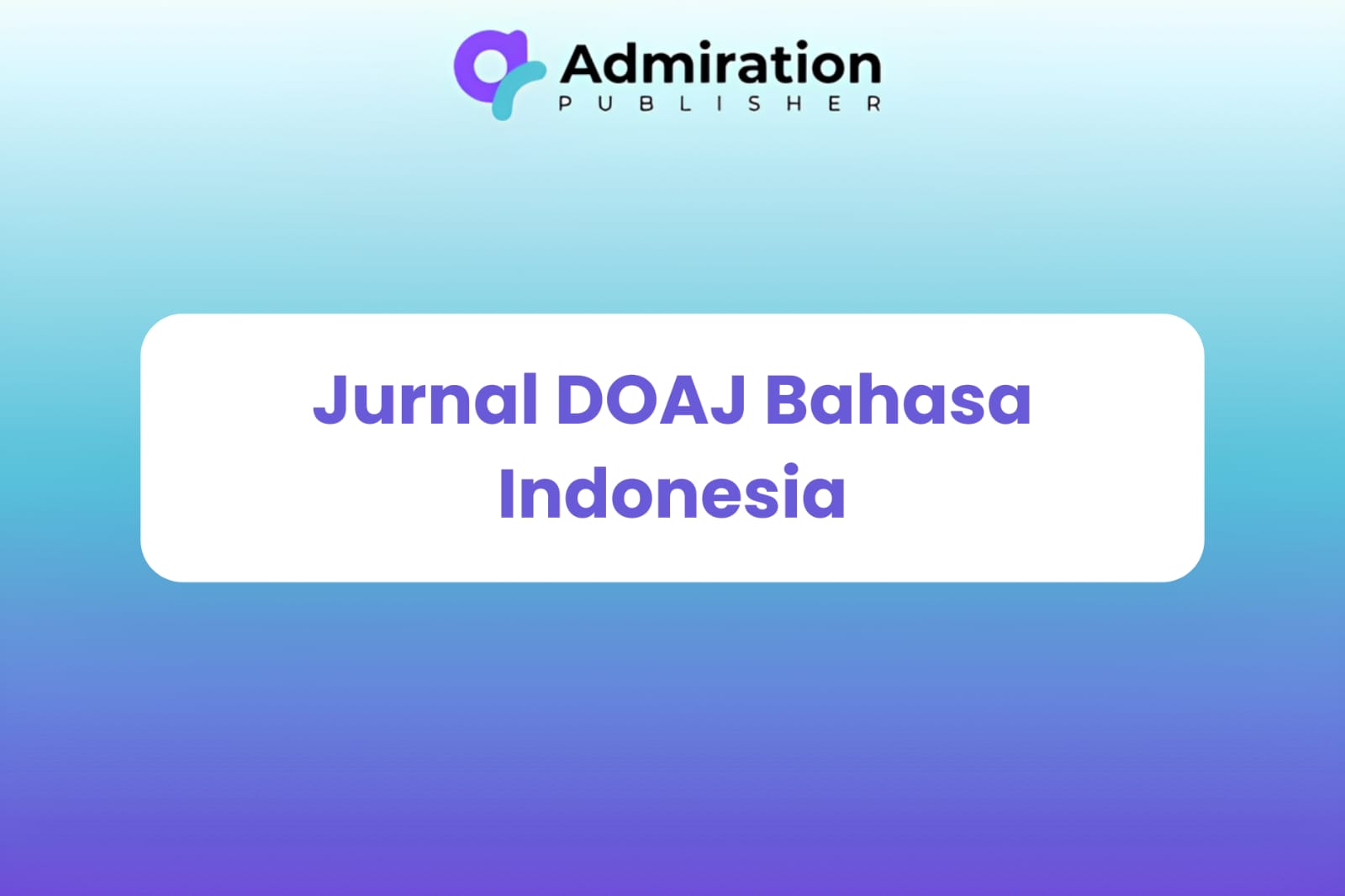 Jurnal DOAJ Bahasa Indonesia