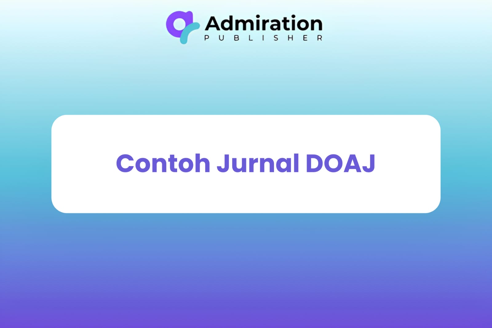 Contoh Jurnal DOAJ