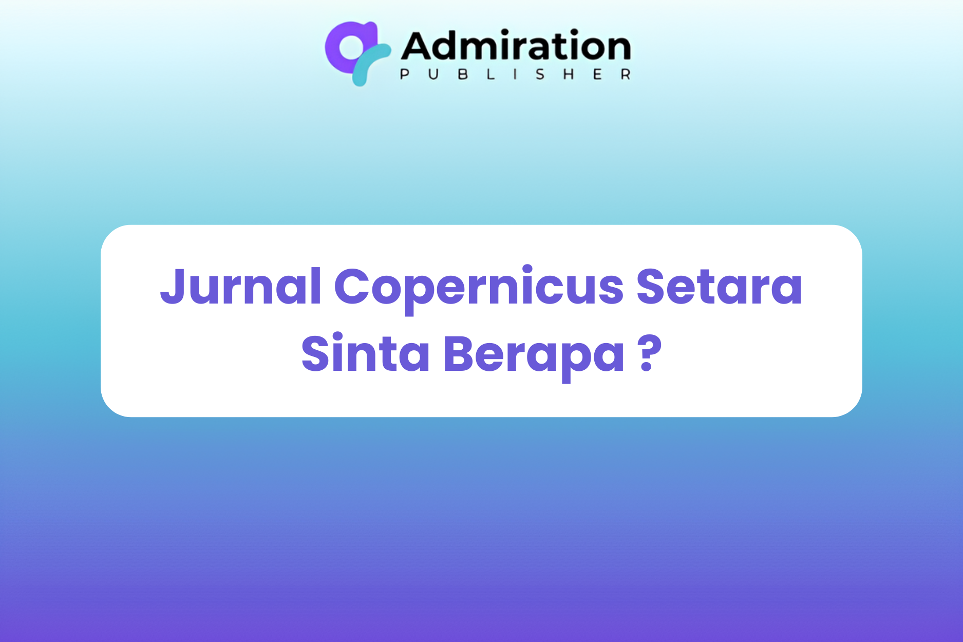 Jurnal Copernicus Setara Sinta Berapa