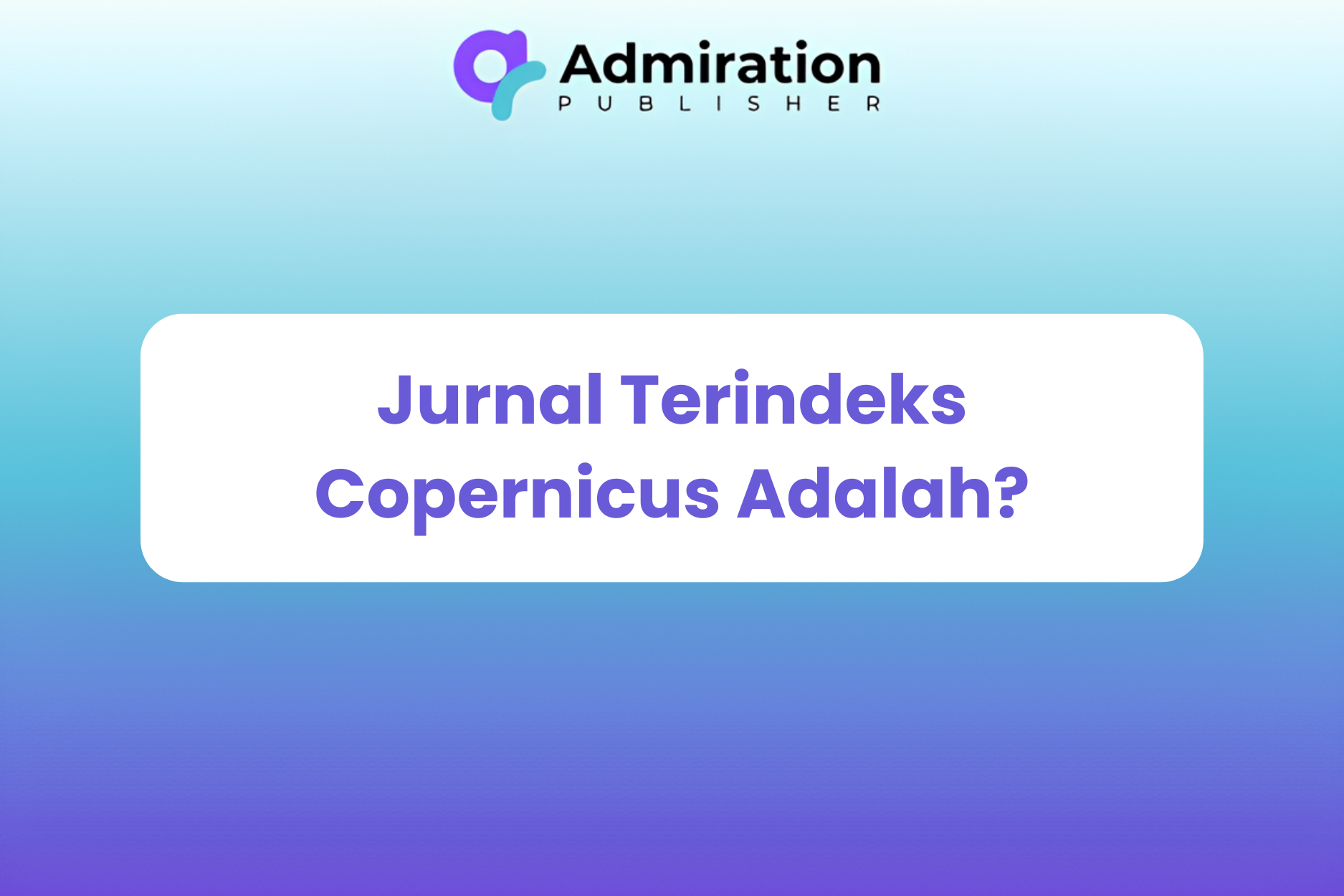 Jurnal Terindeks Copernicus Adalah