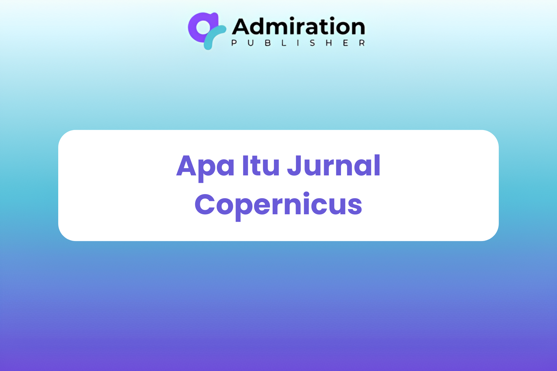 Apa Itu Jurnal Copernicus
